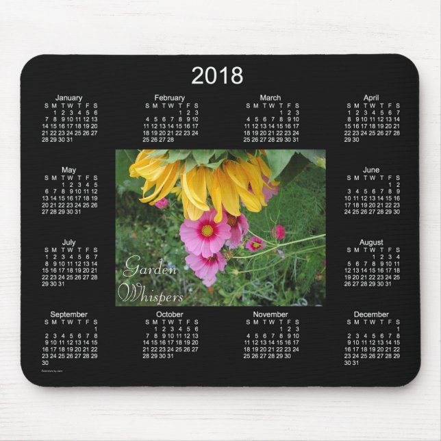 2018 Garten-Flüstern-Kalender durch Janz Mousepad (Vorne)