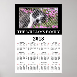 2018 Ihr Lieblings-Foto Custom Calendar Poster