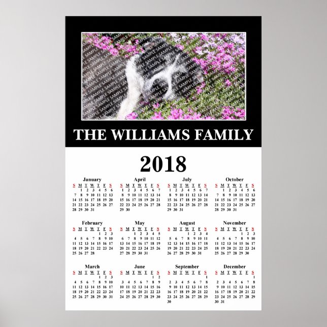 2018 Ihr Lieblings-Foto Custom Calendar Poster (Vorne)