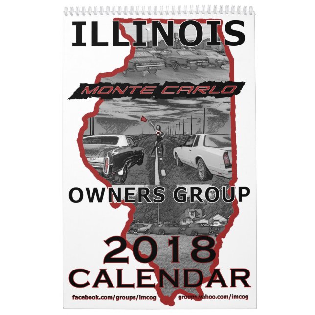"2018" Inhaber-Gruppen-Kalender Illinois Monte Kalender (Titelbild)
