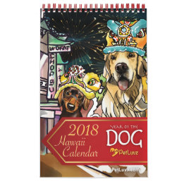 2018 Jahr des Hundes, Hawaii Kalender