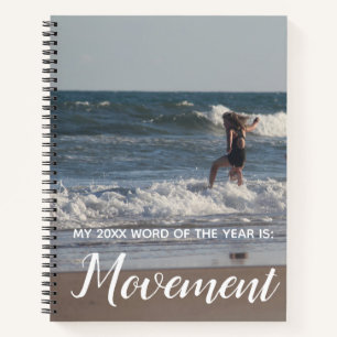 2018-Jahreswort Bewegung, Ozeanwellen Kind Notizbuch