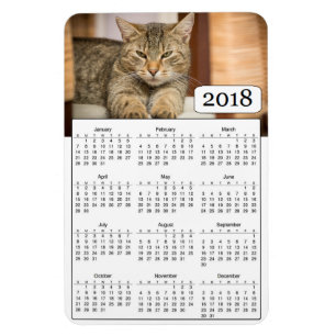 2018 Kalender Personalisiert Cat Foto Magnet