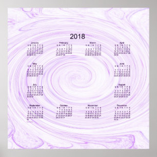 2018 Lila Spiral-Wandkalender von Janz Poster