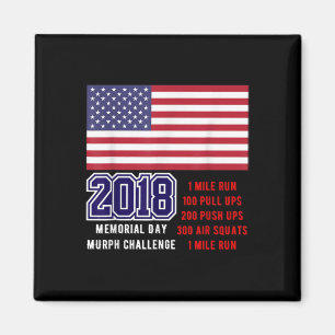 2018 Murph Challenge Shirt Geschenk für Gedenktag  Magnet