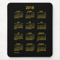 2018 Neon-Goldkalender durch Janz Mausunterlage