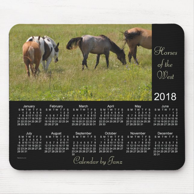 2018 Pferde des Westkalenders durch Janz Mousepad (Vorne)