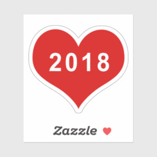 2018 Rotes Liebe Herz Vinyl Sticker