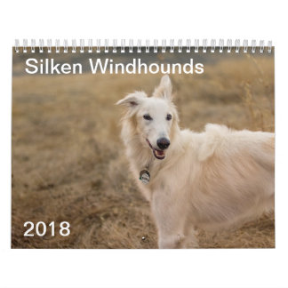 2018 seidenes Windhounds (voller Körper) 3 Kalender