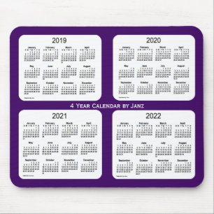 2019-2022 Lila 4-Jahres-Kalender von Janz Mousepad