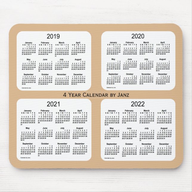 2019-2022 TAT-4-JAHRESZEITPLAN von Janz Mousepad (Vorne)