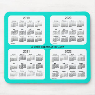 2019-2022 Türkis 4-Jahres-Kalender von Janz Mousepad