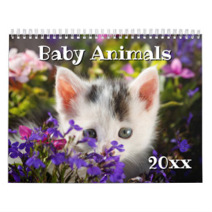 2019 entzückende Baby-Tiere Kalender