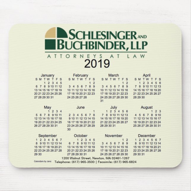 2019 Gewohnheits-Kalender durch Janz Mausunterlage Mousepad (Vorne)