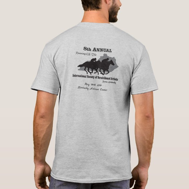 2019 jährlicher T - Shirt ISSA - laufende Pferde (Rückseite)