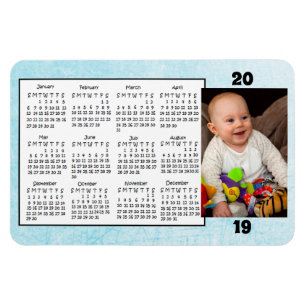 2019 Kalender-Magnet-blauer Foto-Magnet Magnet