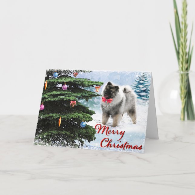 2019 Keeshond Collectors Weihnachtskarte Karte (Vorderseite)