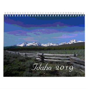 2019 landschaftlicher Kalender in Idaho