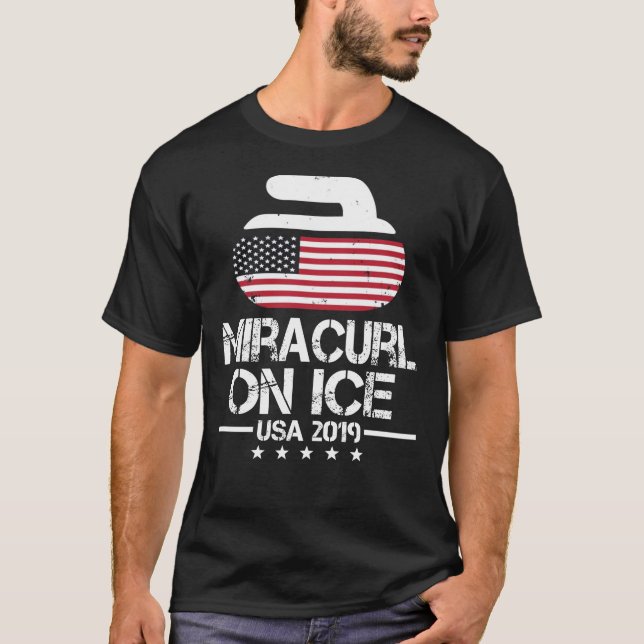 2019 Miracurl On Ice TShirt für US Stone Curling (Vorderseite)