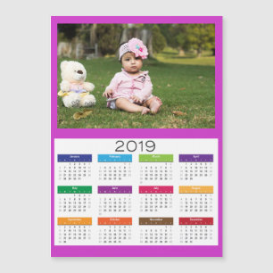 2019 Personalisiert Einen Foto-Kalender hinzufügen Magnetkarte