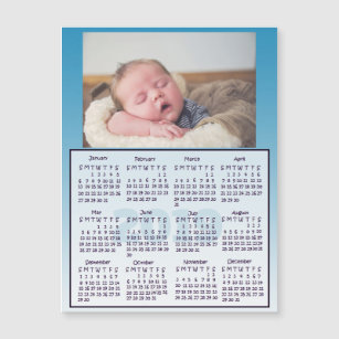2019 personalisiertes Foto-Minimagnet-Kalender Magnetkarte
