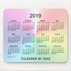 2019 Schimmer-Kalender durch Janz Mausunterlage Mousepad
