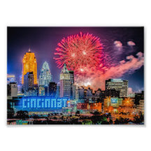 2019 WEBN Feuerwerk Cincinnati Skyline - Print
