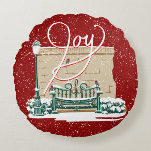2019 Weihnachts Joy Round Throw Kissen