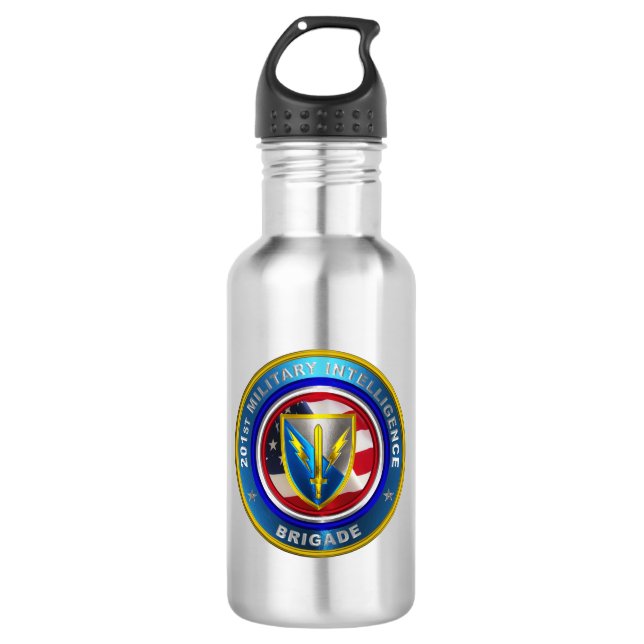 201. Expeditionary Military Intelligence Brigade Edelstahlflasche (Vorderseite)