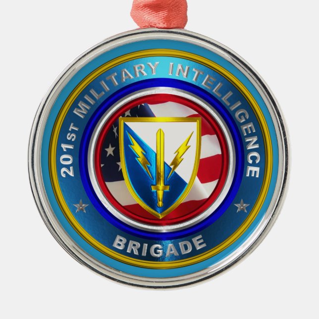 201. Expeditionary Military Intelligence Brigade Ornament Aus Metall (Vorne)
