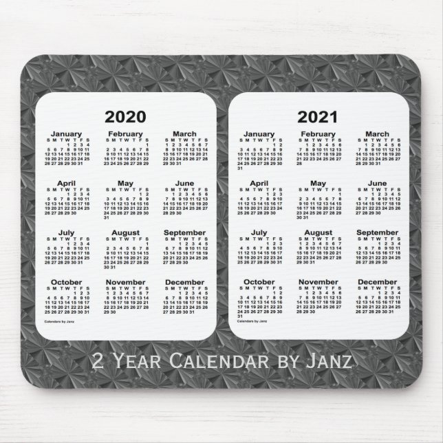 2020-2021 Black Diamonds 2 Year Calendar von Janz Mousepad (Vorne)