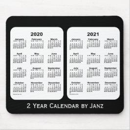 2020-2021 Schwarz-Weiß-2-Jahreskalender von Janz Mousepad