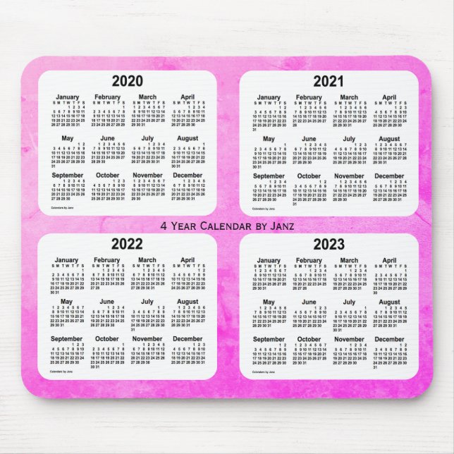 2020-2023 Violet 4 Year Calendar by Janz Faded Mousepad (Vorne)