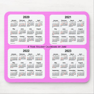 2020-2023 Violet 4 Year Holiday Calendar von Janz Mousepad