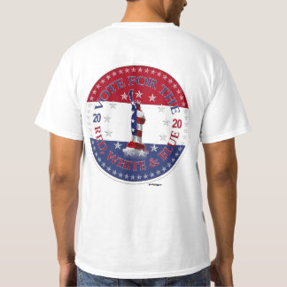 2020 Abstimmung über das rote, das weiße und das b T-Shirt