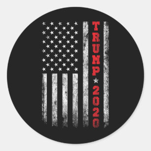 2020 Amerikanische Flagge Vintage Runder Aufkleber