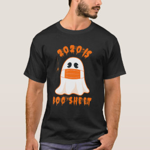 2020 Boo Sheet Funny Ghost in Maske Einfaches Hall T-Shirt