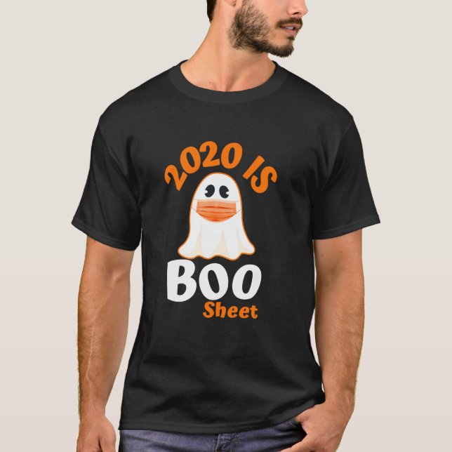 2020 Boo Sheet Funny Halloween Ghost Kostüm Men W T-Shirt (Vorderseite)