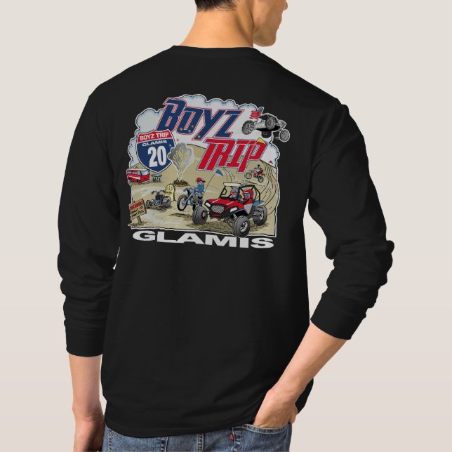 2020 Boyz Trip Black Longsleeve überarbeitet T-Shirt (Rückseite)