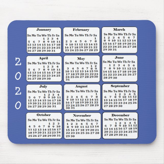 2020 Calendar Custom Color Office-Maus-Pad Mousepad (Vorne)