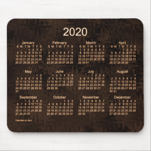 2020 Crazy Quilt Brown Calendar von Janz Mousepad