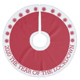 2020 das Jahr der Absturz-Coronavirus-Pandemie Polyester Weihnachtsbaumdecke