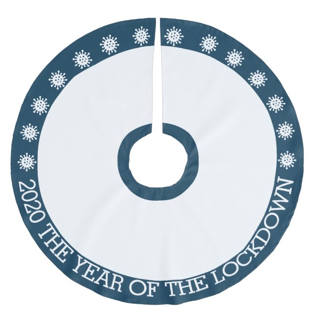 2020 das Jahr der Schließung Polyester Weihnachtsbaumdecke (Vorderseite)