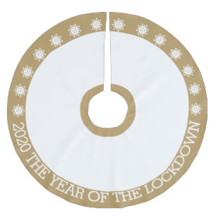 2020 das Jahr der Schließung Polyester Weihnachtsbaumdecke