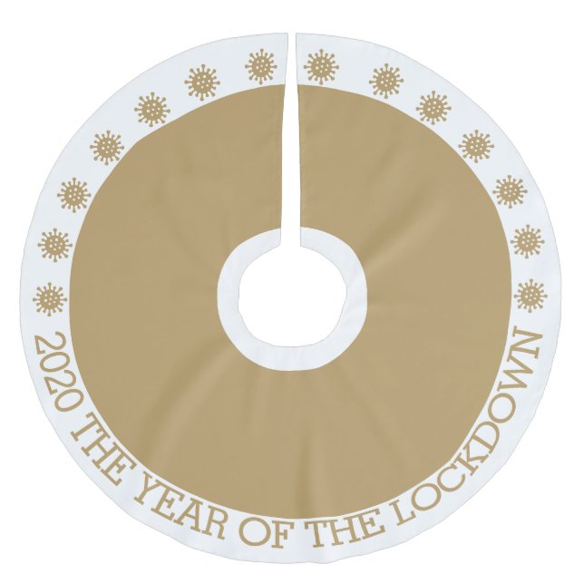 2020 das Jahr der Schließung Polyester Weihnachtsbaumdecke (Vorderseite)