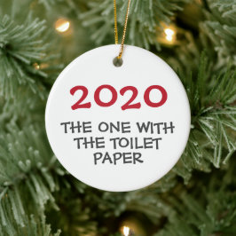 2020 der mit Toilettenpapier Weihnachtsschmuck
