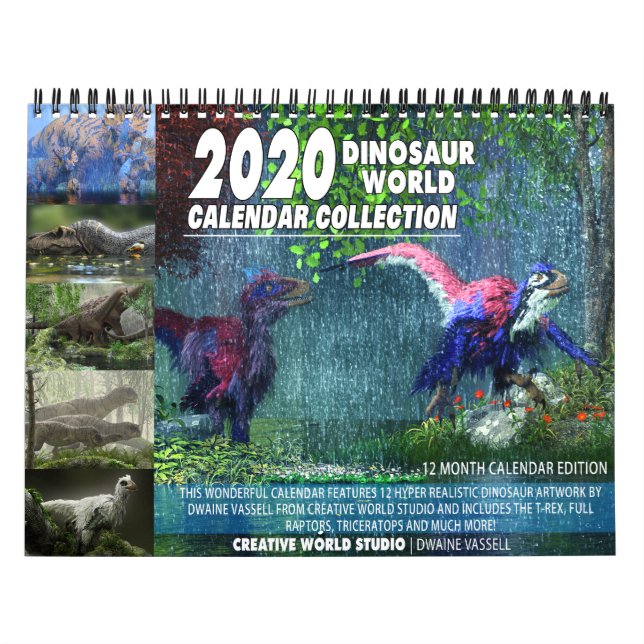 2020 DINOSAUR CALENDAR WELT KALENDER (Titelbild)