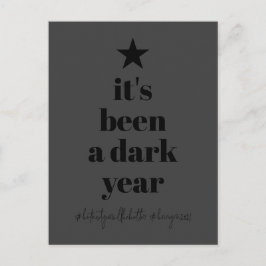 2020 Do-over-Spaß Schwarzer Weihnachtsbaum Urlaub Feiertagspostkarte