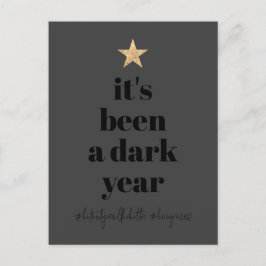 2020 Do-over Spaß Typo Gold Star Tree Holiday Feiertagspostkarte