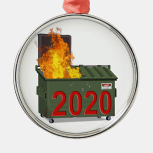 2020 Dumpster Fire Ornament Aus Metall